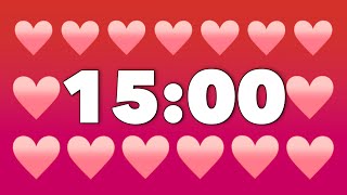 15 Minute Timer Hearts and Valentines Day Timer [upl. by Marti539]