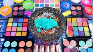 Satisfying Video Mixing all my Makeup Cosmetics Glitter Squishy into Glossy Slime GoGo Slime ASMR [upl. by Dill]