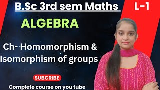 BSc 3rd sem Maths  Ch Homomorphism and isomorphism of groups  By Jyoti Chaudhary ✍️✍️ [upl. by Devina]