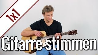 Gitarre stimmen ohne Stimmgerät  Gitarren 1x1 [upl. by Torrence]