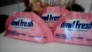 Toilet bowl deodorizer kills germs bowl fresh price 47 cents each WalMart haul [upl. by Baylor]