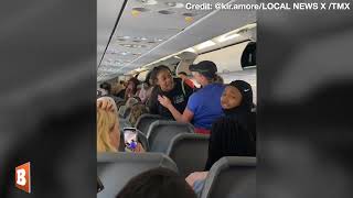 Woman CARRIED Off Frontier Flight Allegedly Tried to BITE Officers [upl. by Edrea]