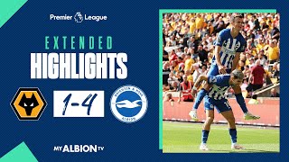 Extended PL Highlights Wolves 1 Brighton 4 [upl. by Enirehtac]