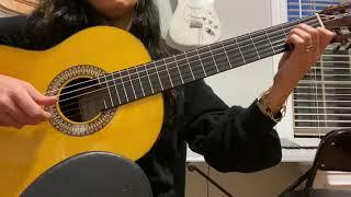 Recuerdos de Alhambra by Tarrega SECTION 1 — Played SLOWLY — TUTORIAL LESSON [upl. by Butterfield]