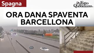 Ora Dana spaventa Barcellona piogge e allagamenti sul capoluogo catalano [upl. by Flory]