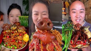 MUKBANG SEAFOOD SPICY ASMR NO TALKING [upl. by Eem]