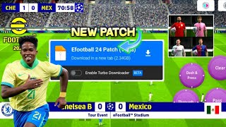 Download eFootball PES 2024 Mobile New PATCH Obb APK DATA Download For Android amp Ios  V360 [upl. by Tony750]