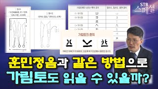 훈민정음의 삼분음절법 방식으로 첨수도에 나오는 가림토 문자 읽기ㅣ박덕규ㅣSTB스페셜 [upl. by Imoian]