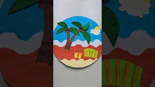 Paper Coconut Tree Craft idea for kids viralshort youtubeshorts kidscraft paperart [upl. by Shriner]