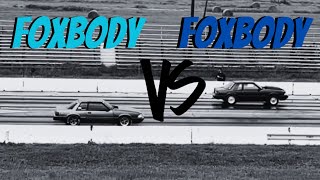 Foxbody VS Foxbody Drag Race [upl. by Nemra]