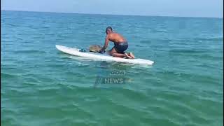 Heroic Act by Benaulim Fisherman Pele Olive Ridley Turtle Rescued and Safely Returned to the Sea [upl. by Anialram]