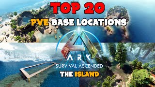 ARK Survival Ascended TOP 20 PVE Base Locations  The Island [upl. by Saum]