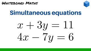 Solving simultaneous equations by substitution [upl. by Darrin353]