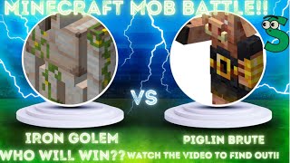 Ultimate Showdown Iron Golem VS Piglin Brute in Minecraft [upl. by Parhe]