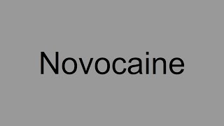 Novocaine  Stellar [upl. by Apthorp461]