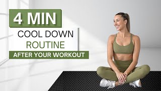 4 min COOL DOWN STRETCH ROUTINE  Do This After Your Workout  Flexibility and Muscle Recovery [upl. by Saunderson345]