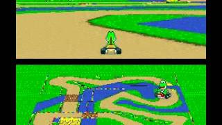 Super Mario KartGBA LakeSide ParkCustom Track [upl. by Haymo709]