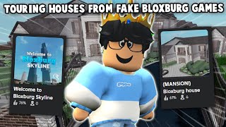 TOURING FAKE BLOXBURG GAME HOUSES AND CITIES [upl. by Costello137]