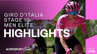 A WIN TO REMEMBER 🥹  Giro DItalia Stage 10 Race Highlights  Eurosport Cycling [upl. by Mott]