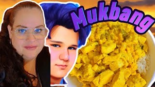 Mukbang  Curry kyckling med ris [upl. by Eldredge]