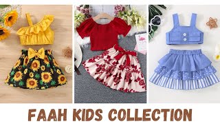 Stylish Skirts designs with tops for all occasions 2023 Cotton Skirts tops ideasfaahkidscollection [upl. by Karlin955]