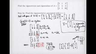 Example of 3x3 Eigenvalues and Eigenvectors [upl. by Spada]