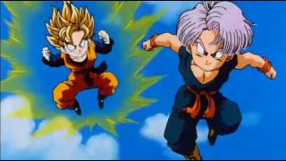 Goten and Trunks goes Super Saiyan shocking Videl dragonball [upl. by Bobine]