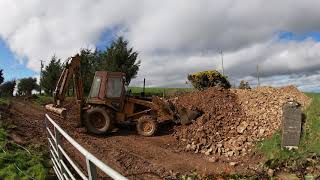 Case 580G and Case 1494 Laying Stone Foundation  Timelapse [upl. by Winifred875]