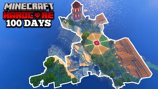 I Survived 100 DAYS Of HARDCORE Minecraft But Its SURVIVAL ISLAND [upl. by Rogozen]