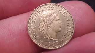 5 Confoederatio Helvetica 1992 Coin [upl. by Kcirrej707]