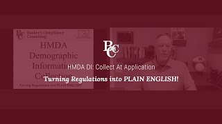 HMDA DI Collect At Application [upl. by Kelton]