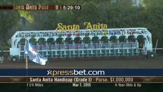 Santa Anita Handicap Gr I  Saturday March 7 2015 HD [upl. by Hadihahs]