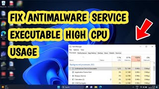 Fix Antimalware Service Executable High CPU Usage MsmpengExe [upl. by Oakman194]