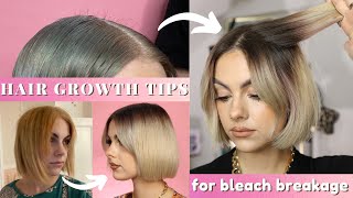 HAIR GROWTH TIPS for Growing Out Bleached Damaged Hair [upl. by Pritchard]