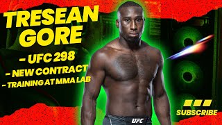 Tresean Gore on UFC 298 Training at MMA Lab amp not impressed by Du PlessisStrickland [upl. by Past120]