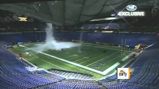 Football fans rejoice Metrodome roof gets reinflated [upl. by Darrill143]