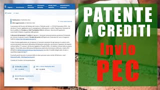 PATENTE A CREDITI Inoltro domanda tramite PEC [upl. by Ackler]