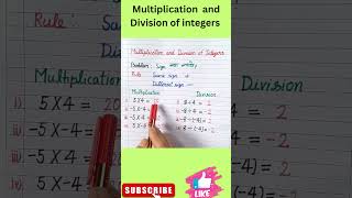 multiplication and division of integers [upl. by Harutek573]