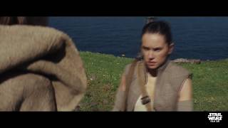 Rey chegando na ilha  Star Wars Os ultimos Jedi  StarWarsFanBR [upl. by Derward134]