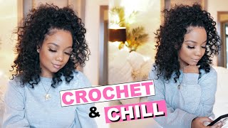 PROTECTIVE STYLE FOR NATURAL HAIR QUICK CROCHET W TRENDY TRESSES GODDESS CURL [upl. by Leopold]