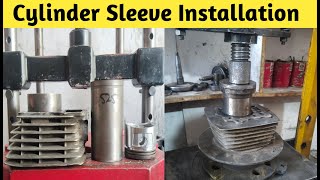 How to attach liner to a 150cc cylinder block [upl. by Cleon285]