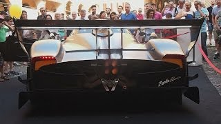 EPIC Revving Pagani Zonda R quotRevoluciònquot  Flames and exhaust LOUD sound [upl. by Essilem124]