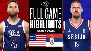 USA vs SERBIA FULL GAME Highlights  Aug 8 2024  Olympic Men’s Basketball Semifinals  NBA 2K24 [upl. by Sivrahc]