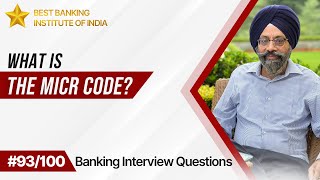 What is the MICR Code Best Answer For Banking Aspirants  Mr Jasbir Singh [upl. by Holmes]