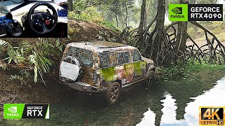 Rebuild the Land Rover Defender  Forza Horizon 5  G29 Wheel  4KGameplay [upl. by Tombaugh]