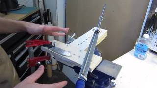 How to make and use a filing jig for knife blades [upl. by Wanonah]