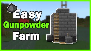 EASY 121 GUNPOWDER FARM for Minecraft Bedrock Edition  for PS4XBOXSwitchPCMCPE  NO CREEPER [upl. by Legyn]