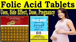 Folic Acid Tablets lp 5 mg  Folvite Folic Acid Tablets Uses in Hindi  During Pregnancy Benefits [upl. by Hardman]