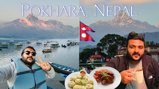 First Day in Pokhara Nepal  Most Beautiful Lake mein boat Ride amp Famous Places to eat Nepali food [upl. by Hendricks13]