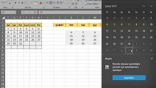 14 excel ile takvim hazırlama [upl. by Noirad]